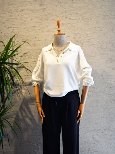 Polo Yaka Düğmeli Triko Kazak