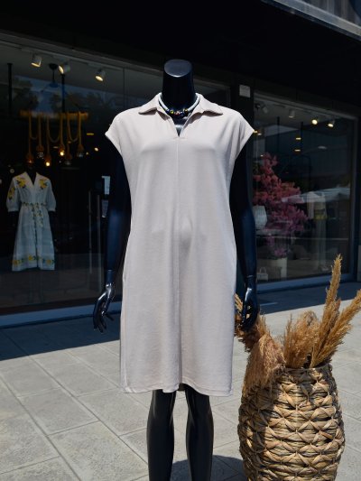 Kısa Kollu Cepli Elbise