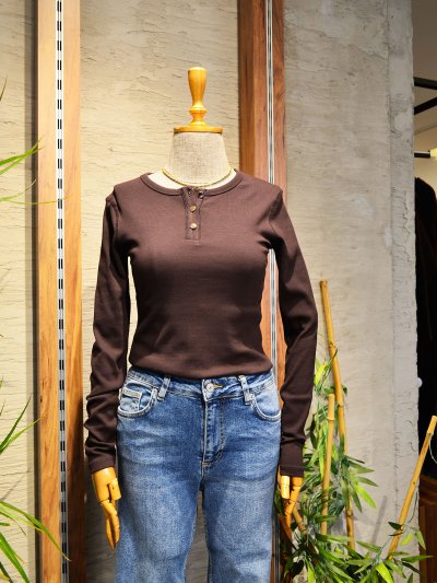 16492 Düğmeli Kaşkorse Bluz