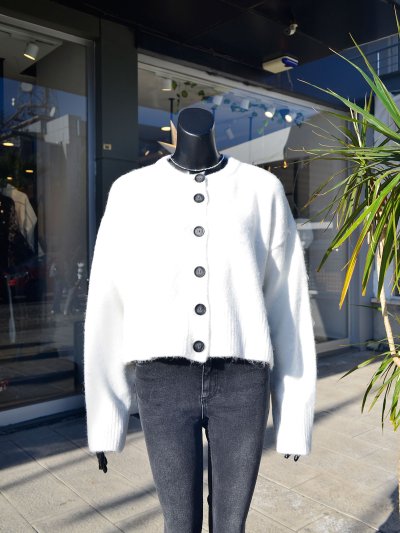 60280 Düğmeli Triko Hırka