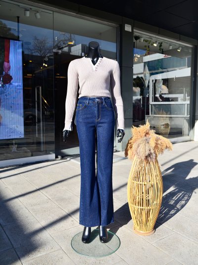 25695 Push Up Flare Jean Pantolon