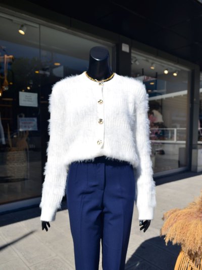 Düğmeli Triko Hırka