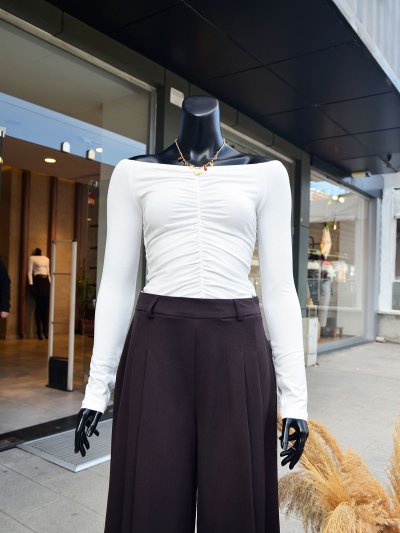 Büzgülü Crop Bluz