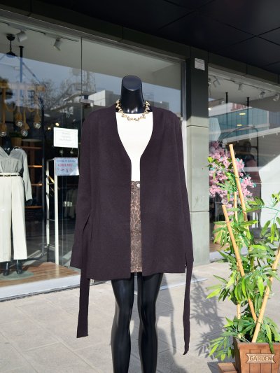 Kemerli Triko Hırka