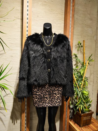 Düğmeli Kürk Mont