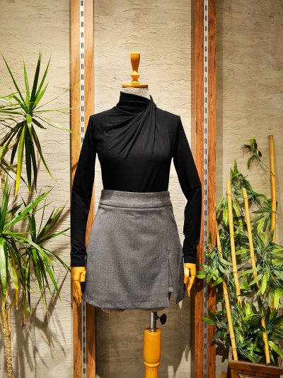 17203 Büzgü Yakalı Bluz