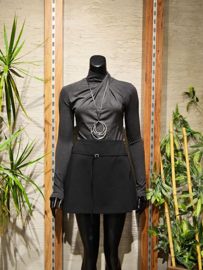 17203 Büzgü Yakalı Bluz