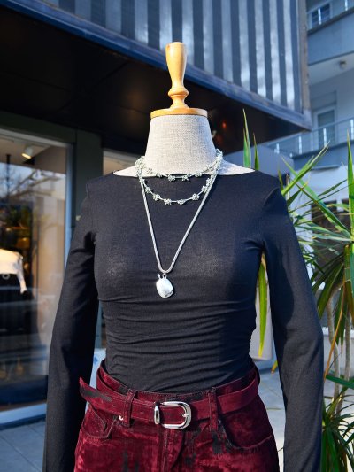 32371 Kayık Yaka Transparan Bluz