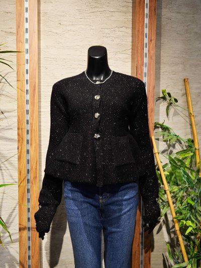 61001 Peplum Simli Triko Hırka