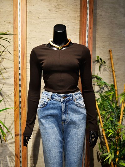 17315 V Yakalı Bluz