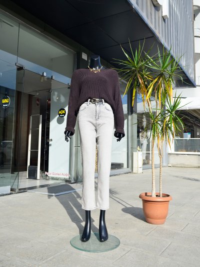 D948 Slim Fit Mom Jean Pantolon