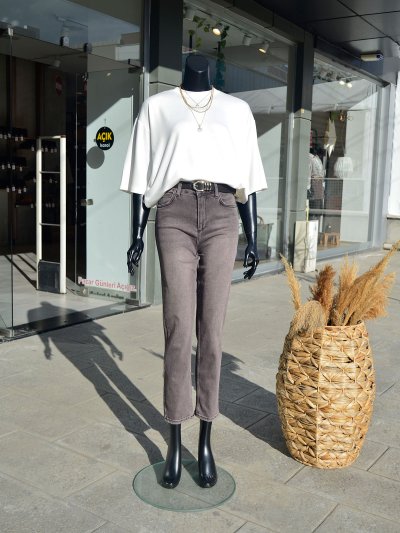 D907 Mom Jean Pantolon