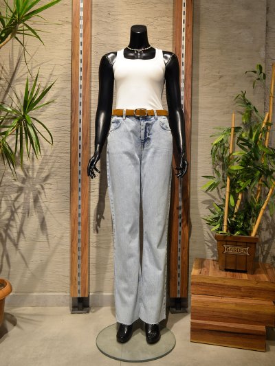 26799 Kemerli Straight Fit Jean Pantolon