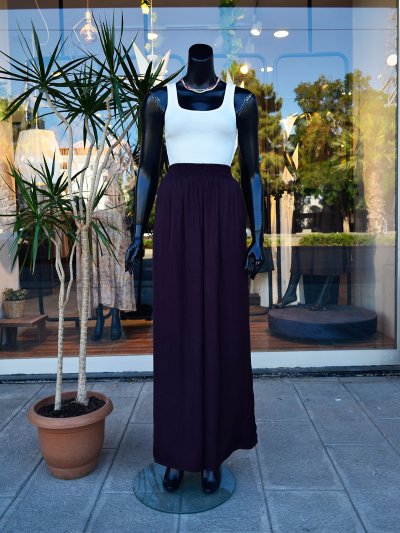 17168 BEL LASTİK DÖKÜMLÜ BOL PANTOLON