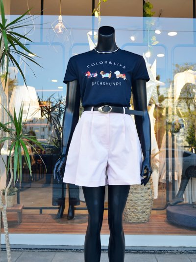 1755 KEMERLİ TENSEL ŞORT