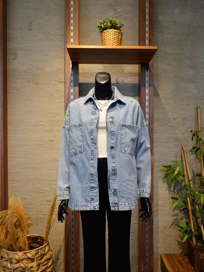 408 TAŞLI JEAN CEKET