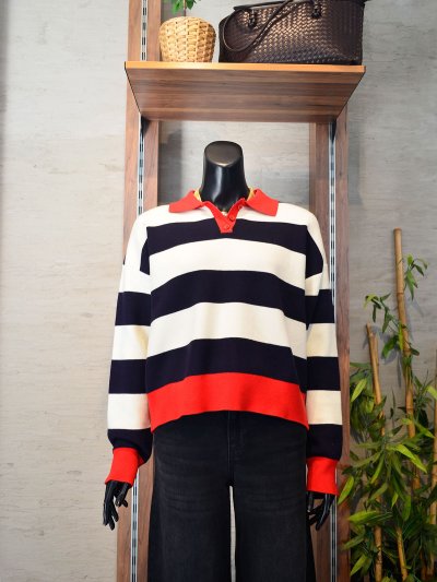 5552 POLO YAKA ÇİZGİLİ TRİKO