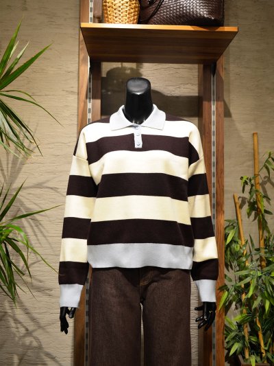 5552 POLO YAKA ÇİZGİLİ TRİKO
